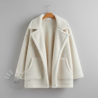 Tkanina płaszczowa TEDDY ecru