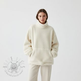 Tkanina płaszczowa TEDDY ecru