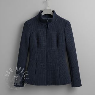 Tkanina płaszczowa DOUBLE FACE WITH JERSEY dark blue