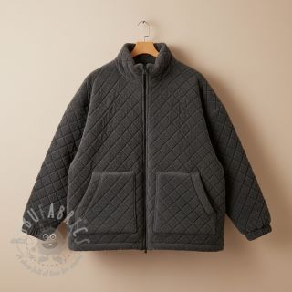 Tkanina płaszczowa TEDDY Diamond dark grey