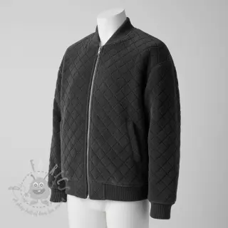 Tkanina płaszczowa TEDDY Diamond dark grey