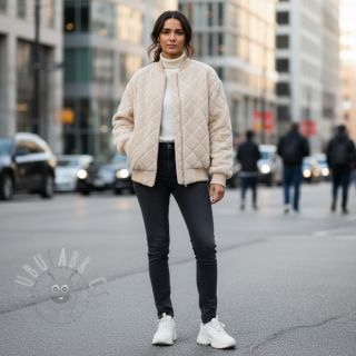 Tkanina płaszczowa TEDDY Diamond beige