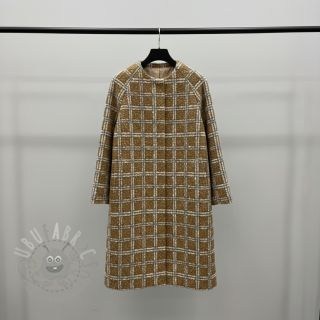 Tkanina płaszczowa Bouclé Squares design A