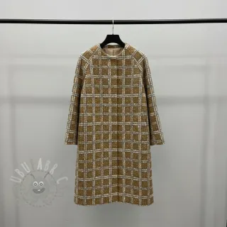 Tkanina płaszczowa Bouclé Squares design A