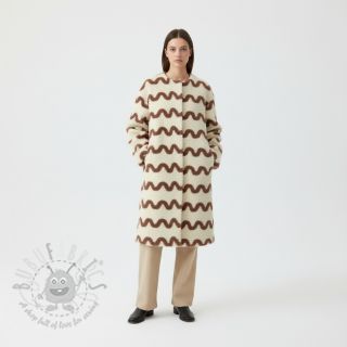 Tkanina płaszczowa TEDDY JACQUARD Waves camel