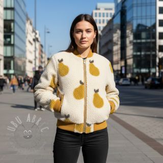 Tkanina płaszczowa TEDDY JACQUARD Pears old lime