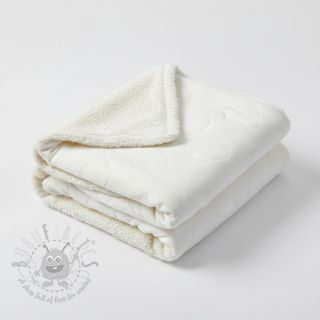 Plusz niemowlęcy TEDDY Hearts off white