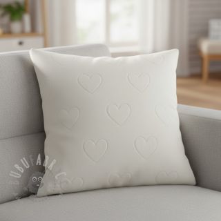 Plusz niemowlęcy TEDDY Hearts off white