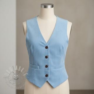 Sztruks 6W WASHED STRETCH light blue