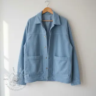 Sztruks 6W WASHED STRETCH light blue