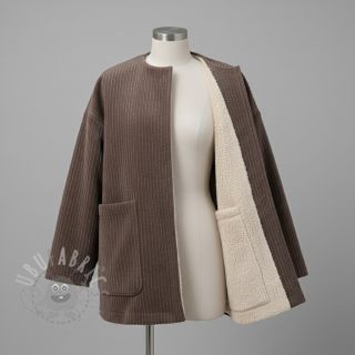 Sztruks Cofur fleece dark brown