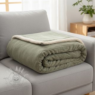 Sztruks Cofur fleece camo green