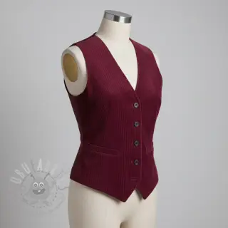 Sztruks 6W WASHED STRETCH berry