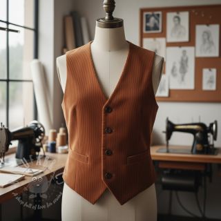 Sztruks 6W WASHED STRETCH rust