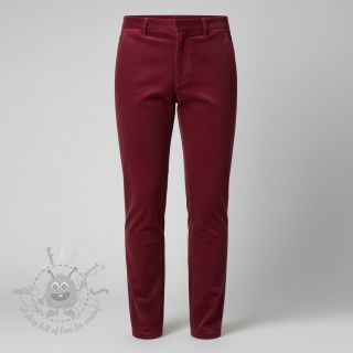 Sztruks 6W WASHED STRETCH dark red