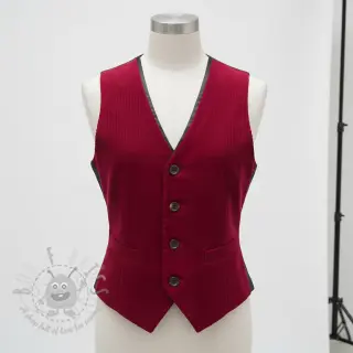 Sztruks 6W WASHED STRETCH dark red
