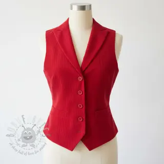 Sztruks 6W WASHED STRETCH red