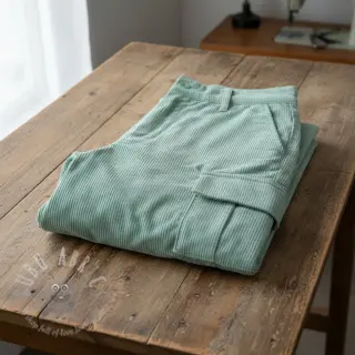 Sztruks 6W WASHED STRETCH mint