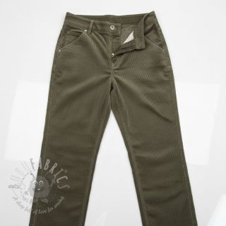 Sztruks 6W WASHED STRETCH camo green