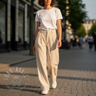 Sztruks 6W WASHED STRETCH off white