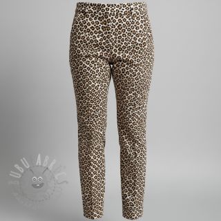 Sztruks STRETCH Little Leopard light sand