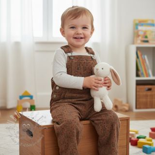 Sztruks STRETCH Little foxes taupe