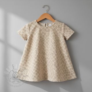 Sztruks STRETCH Little love light sand