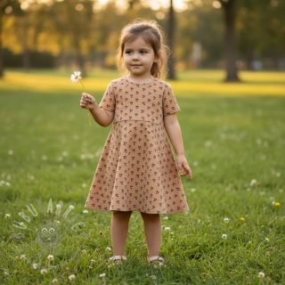 Sztruks STRETCH Little cherry sand