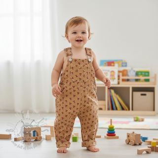 Sztruks STRETCH Little cherry sand