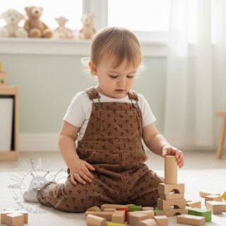 Sztruks STRETCH Little cherry taupe