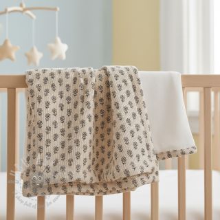 Sztruks STRETCH Little flower light sand