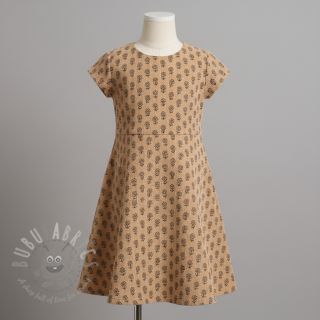 Sztruks STRETCH Little flower sand