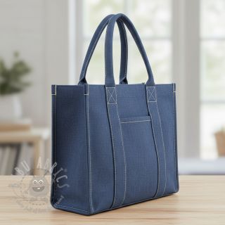 Tkanina płótno CANVAS STONEWASHED navy