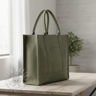 Tkanina płótno CANVAS STONEWASHED army green