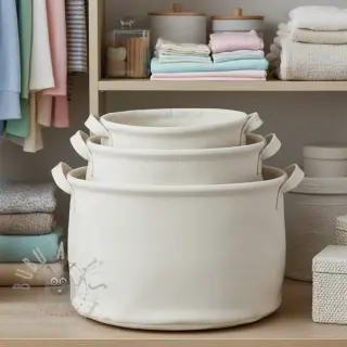 Tkanina płótno CANVAS STONEWASHED ecru