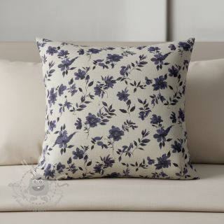 Tkanina dekoracyjna Linenlook Night flowers digital print