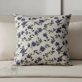Tkanina dekoracyjna Linenlook Night flowers digital print