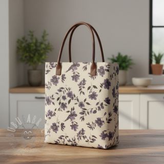 Tkanina dekoracyjna Linenlook Night flowers digital print