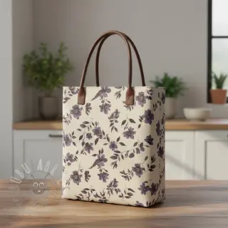 Tkanina dekoracyjna Linenlook Night flowers digital print
