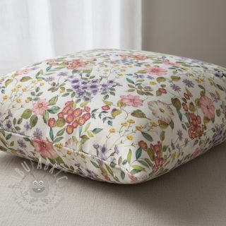 Tkanina dekoracyjna Linenlook Flowers meadow digital print