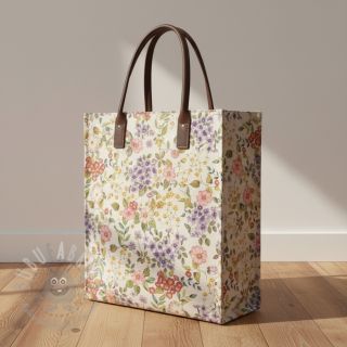 Tkanina dekoracyjna Linenlook Flowers meadow digital print