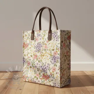 Tkanina dekoracyjna Linenlook Flowers meadow digital print