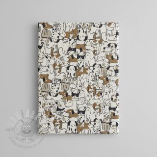 Tkanina dekoracyjna Linenlook Dogs natural