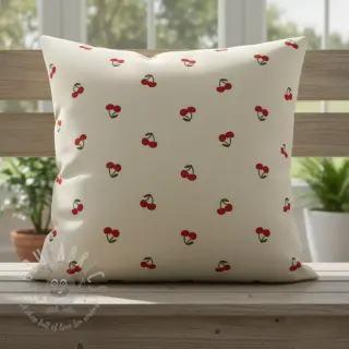 Tkanina dekoracyjna Linenlook Cherries natural