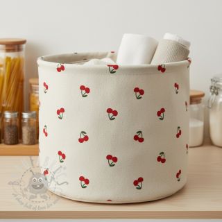 Tkanina dekoracyjna Linenlook Cherries natural