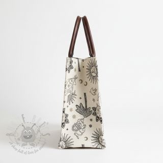 Tkanina dekoracyjna jacquard Pygmalion ecru noir