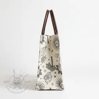 Tkanina dekoracyjna jacquard Pygmalion ecru noir