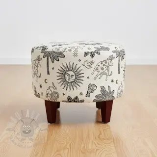 Tkanina dekoracyjna jacquard Pygmalion ecru noir