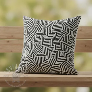 Tkanina dekoracyjna jacquard Mesopotamie allover graphite