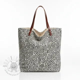 Tkanina dekoracyjna jacquard Mesopotamie allover graphite